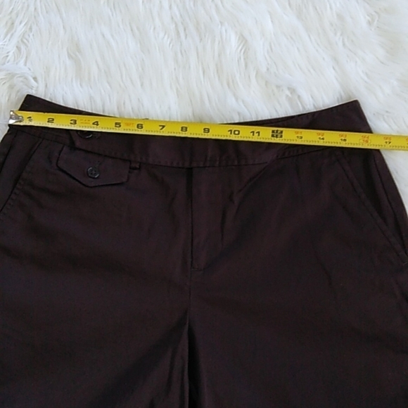 Lauren Ralph Lauren Chocolate Brown Cuffed Stretch Cotton Shorts - Picture 10 of 13